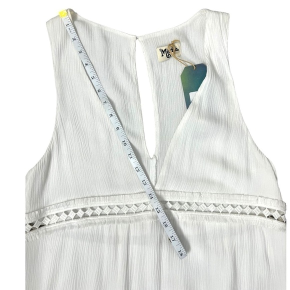 Show Me Your Mumu White Sleeveless Deep V Neck Dress - See Measurements - Picture 4 of 13